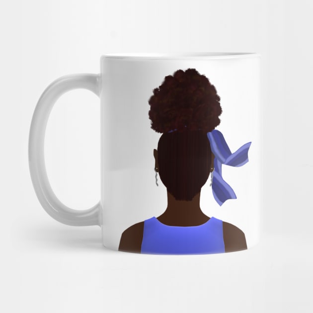 High Afro Puff Ponytail (White Background) by Art By LM Designs 